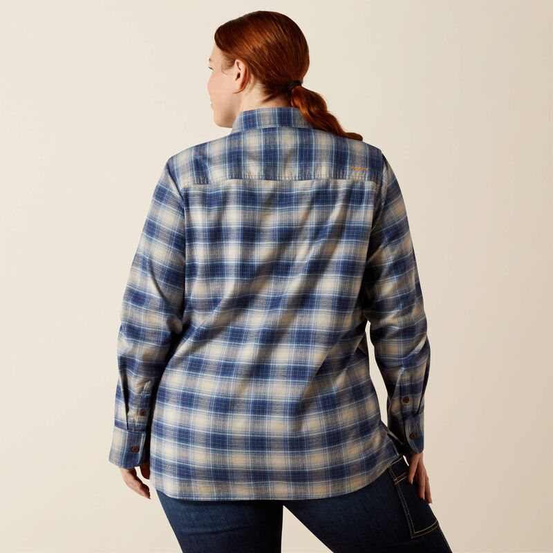 Rebar Flannel DuraStretch Work Shirt Back Plus