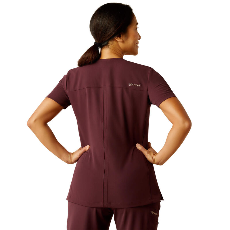 Clara 6 Pocket Scrub Top Back