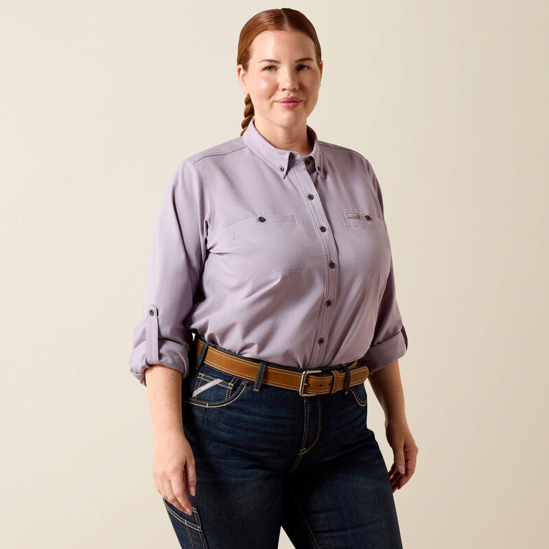 Rebar Made Tough 360 Airflow DuraStretch Work Shirt Front Plus