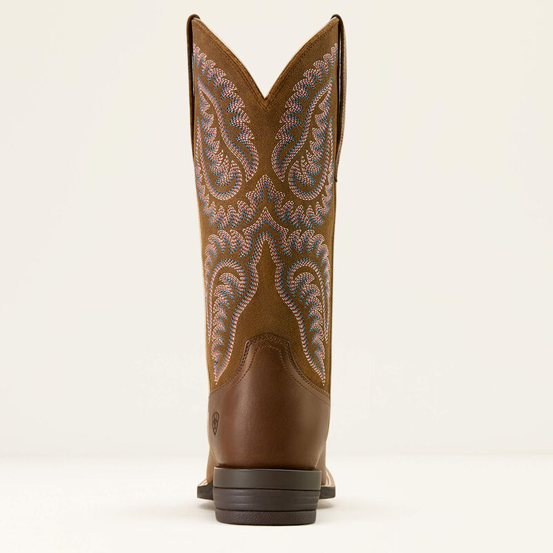 Cattle Caite Wide Square Toe Western Boot Heel