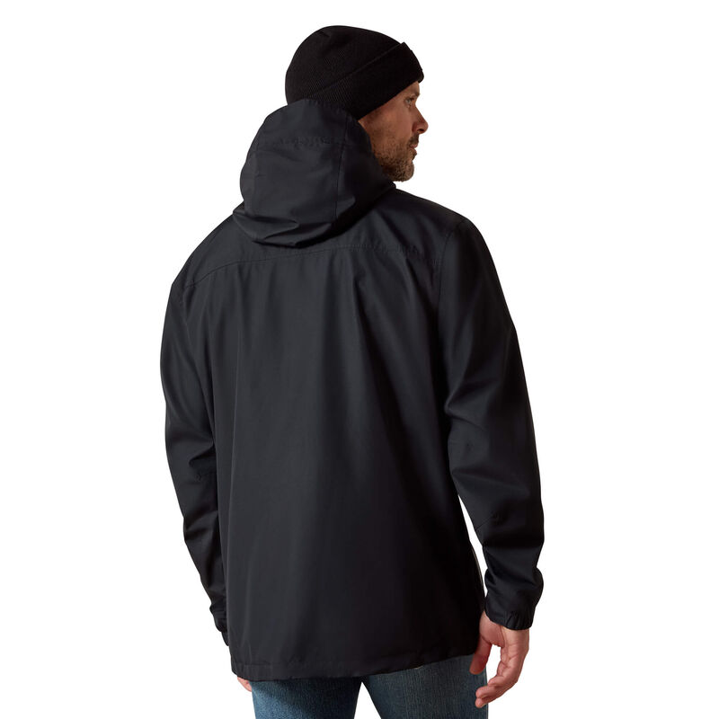 Rebar Stormshell Logo Waterproof Jacket Back
