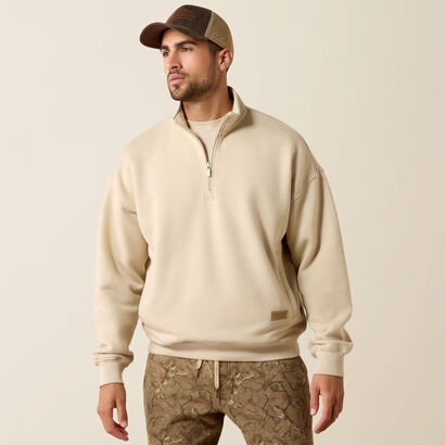ToughStock Washed Heavyweight Fleece 1/4 Zip Sweatshirt Front