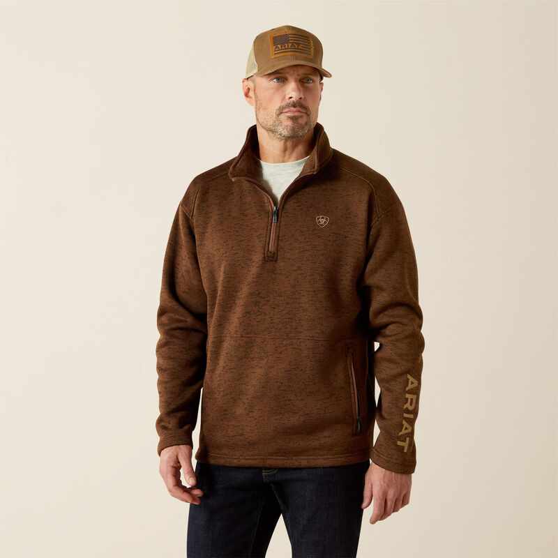 Caldwell Logo 1/4 Zip Sweater Front