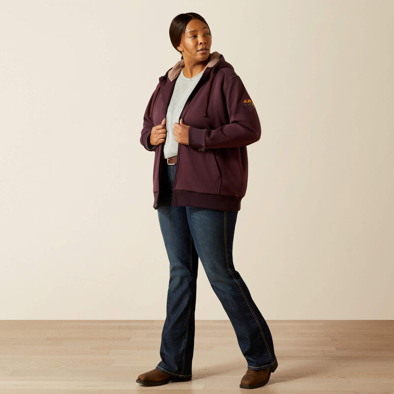 Rebar All-Weather Sherpa Full Zip Hoodie Full Plus