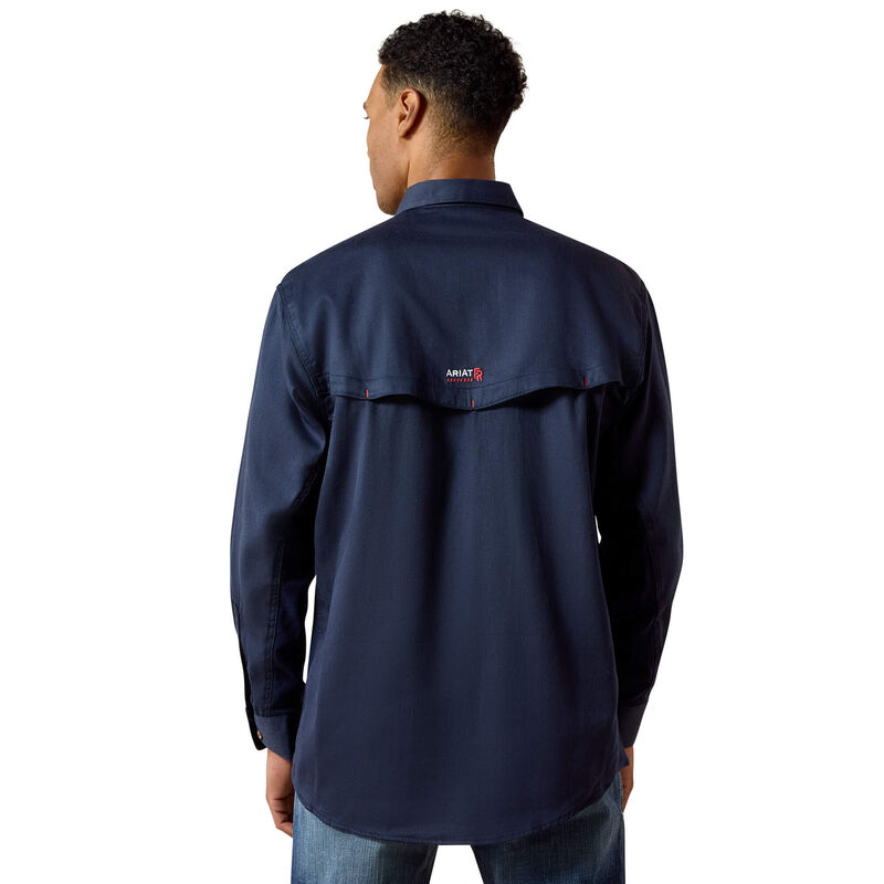FR Solid Vent Work Shirt Back