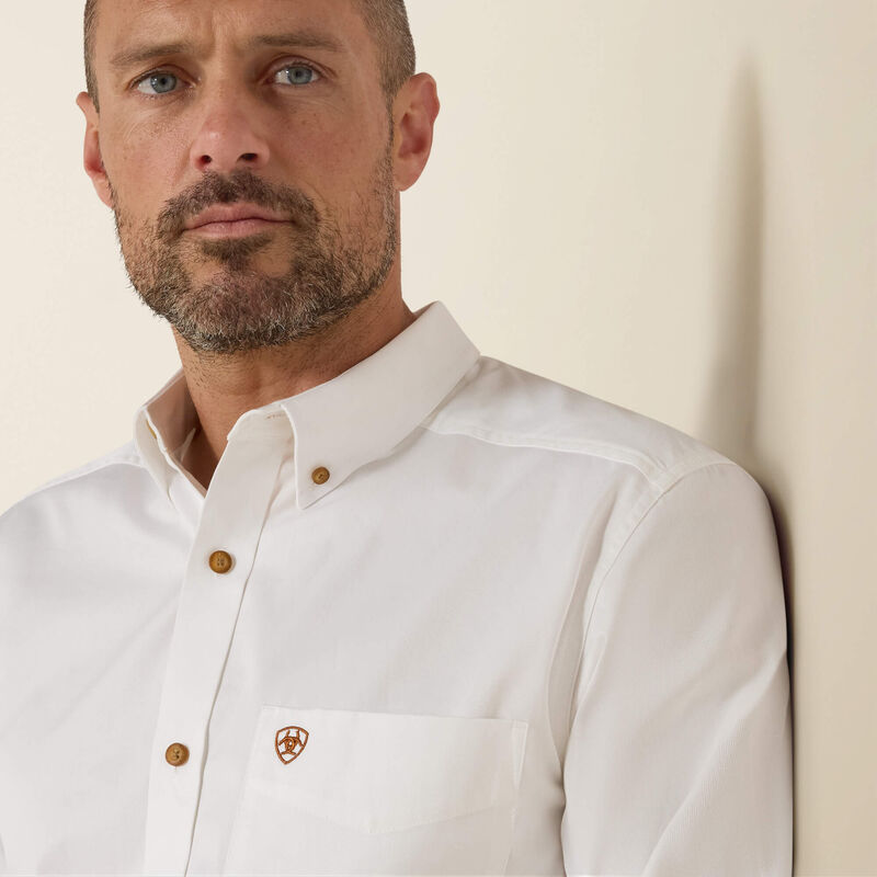 Solid Twill Fitted Shirt 01