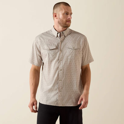 Printed Western VentTEK Classic Fit Snap Shirt Front