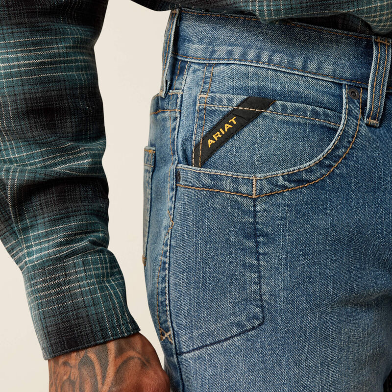 Rebar M2 Traditional Relaxed Rail DuraStretch Boot Cut Jeans 01