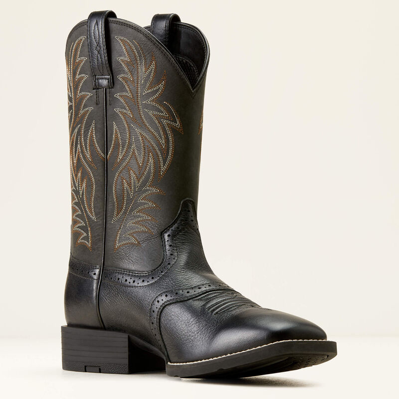 Sport Wide Square Toe Cowboy Boot Medial