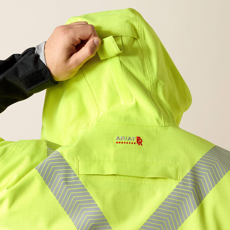 FR Hi-Vis Hooded Waterproof Jacket Image 5 of 4