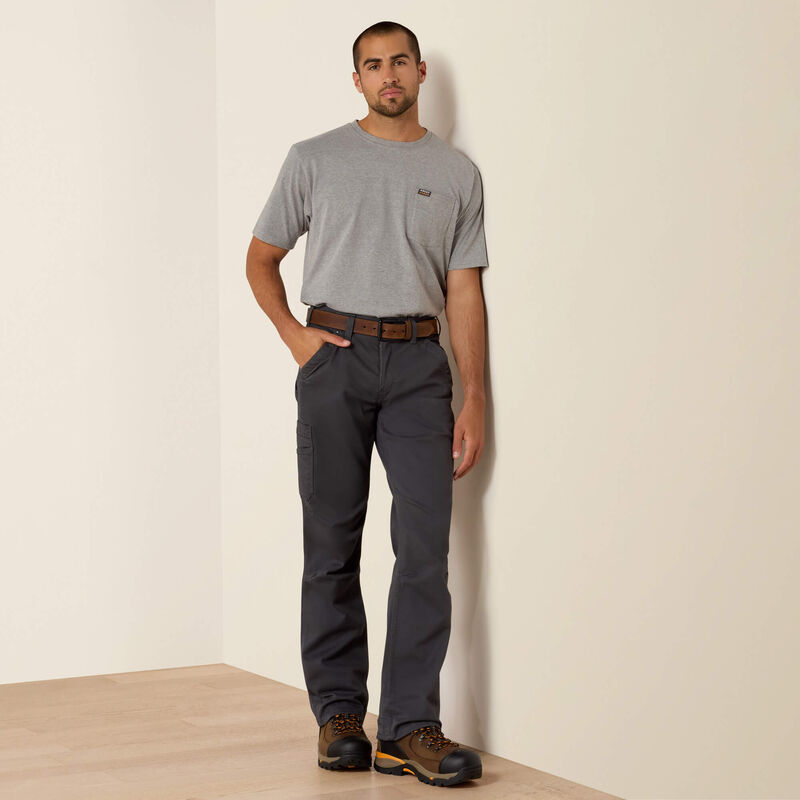 Rebar M4 Relaxed DuraStretch Washed Twill Dungaree Boot Cut Pant Image 3 of 6