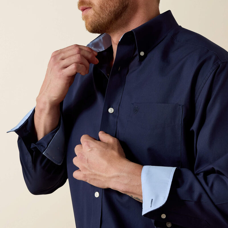 Wrinkle Free Solid Classic Fit Shirt 01