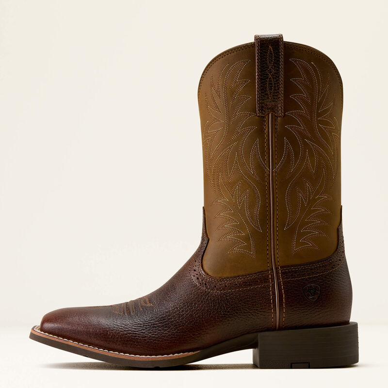 Sport Western Wide Square Toe Cowboy Boot Side