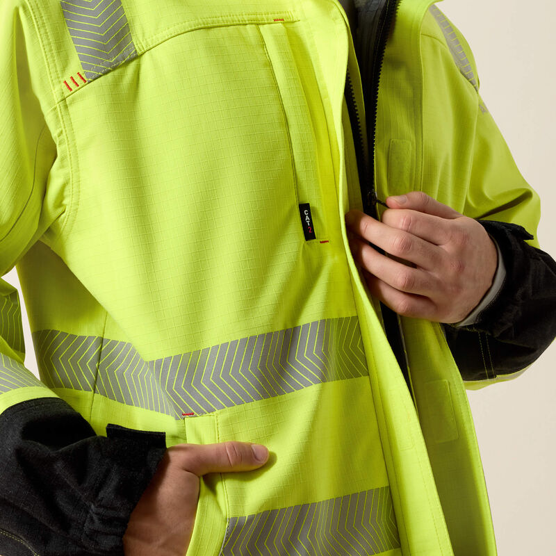 FR Hi-Vis Hooded Waterproof Jacket 01