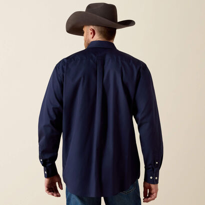 Wrinkle Free Solid Classic Fit Shirt Back