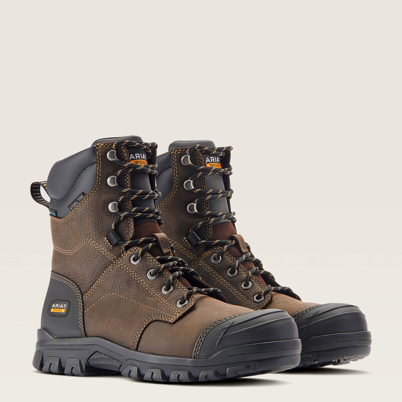Treadfast 8" Waterproof Steel Toe Work Boot Pair