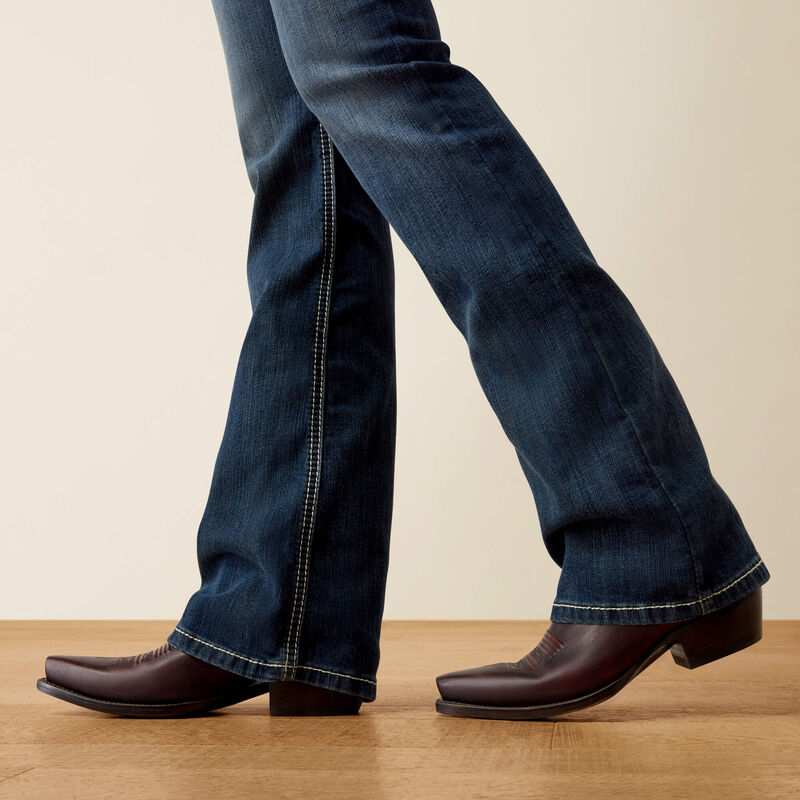 R.E.A.L. Mid Rise Arrow Fit Stretch Shayla Boot Cut Jean 03