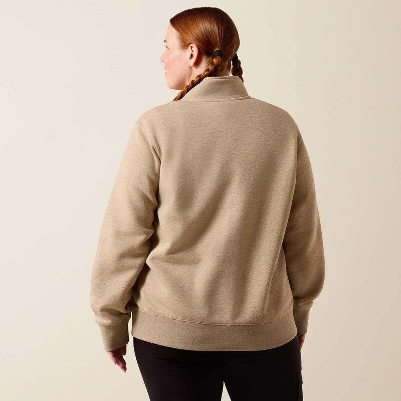 Rebar Lightweight Mock 1/2 Zip Sweatshirt Back Plus