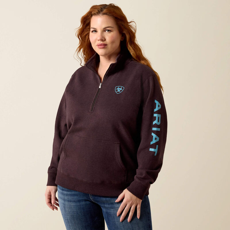 Foundation Logo 1/2 Zip Sweatshirt Front Plus