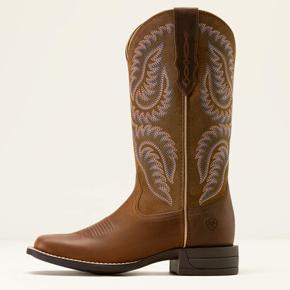 Cattle Caite Wide Square Toe Western Boot Side