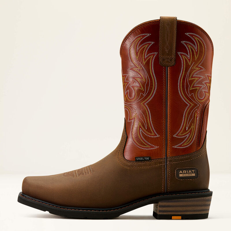 Ironside Square Toe Steel Toe Work Boot Side