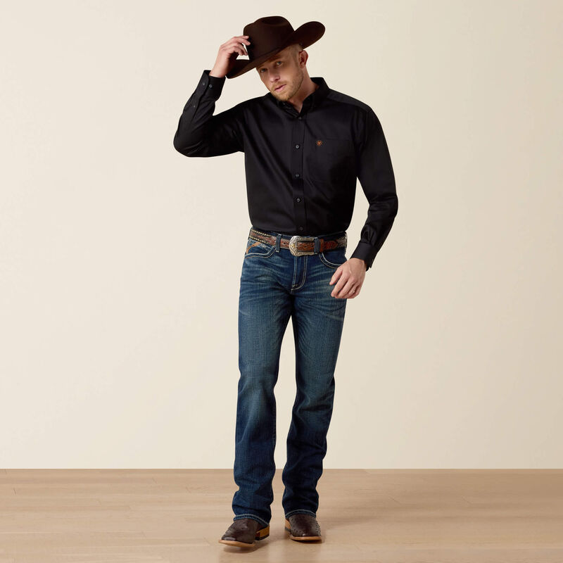 Solid Twill Classic Fit Shirt Full
