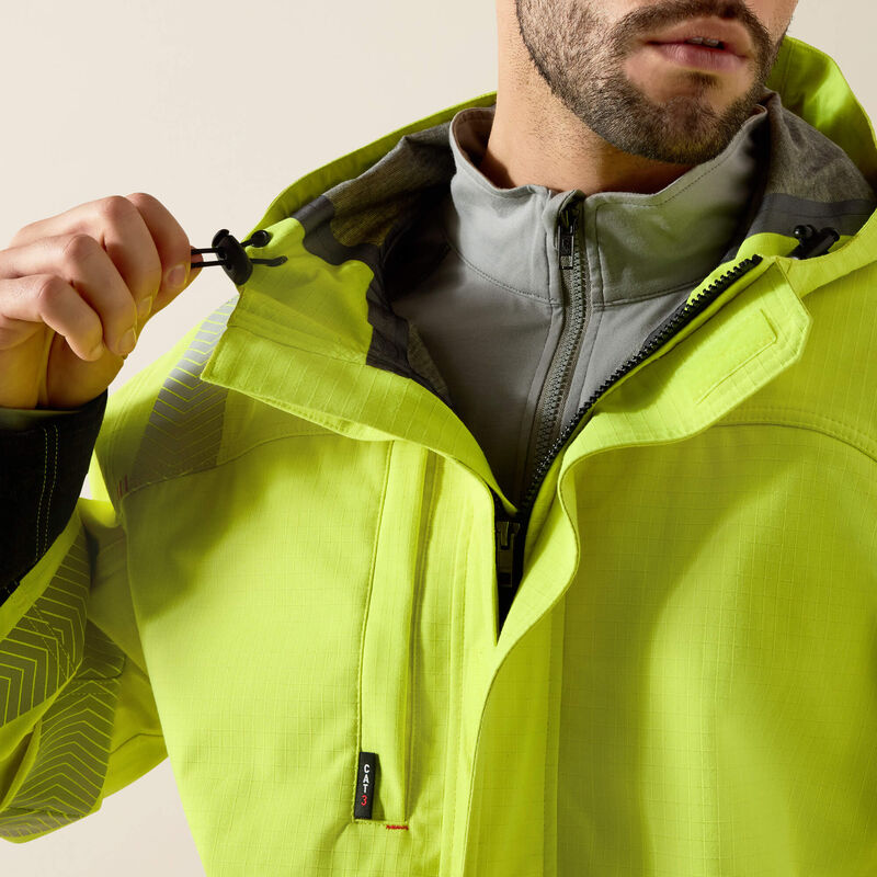FR Hi-Vis Hooded Waterproof Jacket 03
