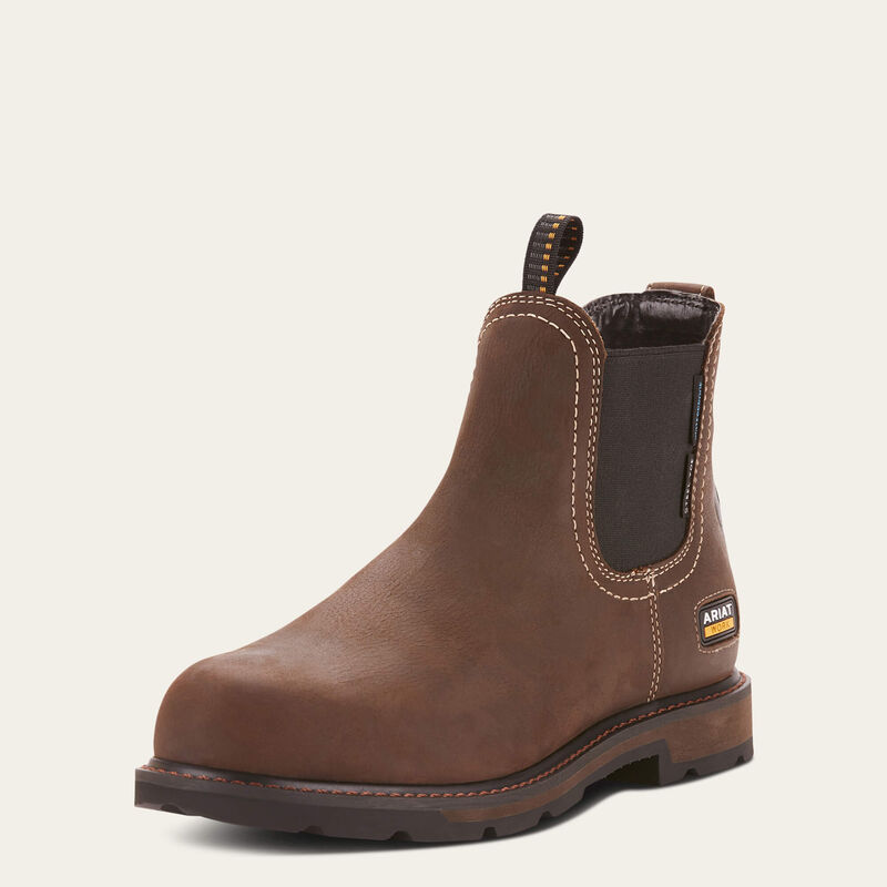 Groundbreaker Chelsea Waterproof Steel Toe Work Boot 3-4 Front