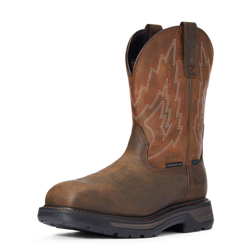 Big Rig Waterproof Composite Toe Work Boot 3-4 Front