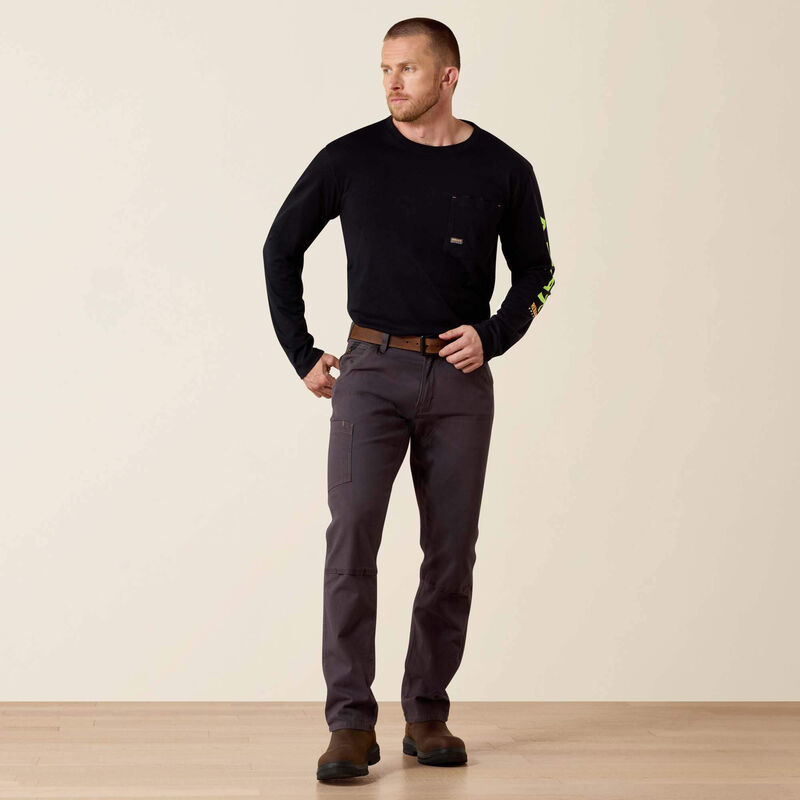 Rebar M4 Low Rise DuraStretch Made Tough Double Front Stackable Straight Leg Pant Image 3 of 6