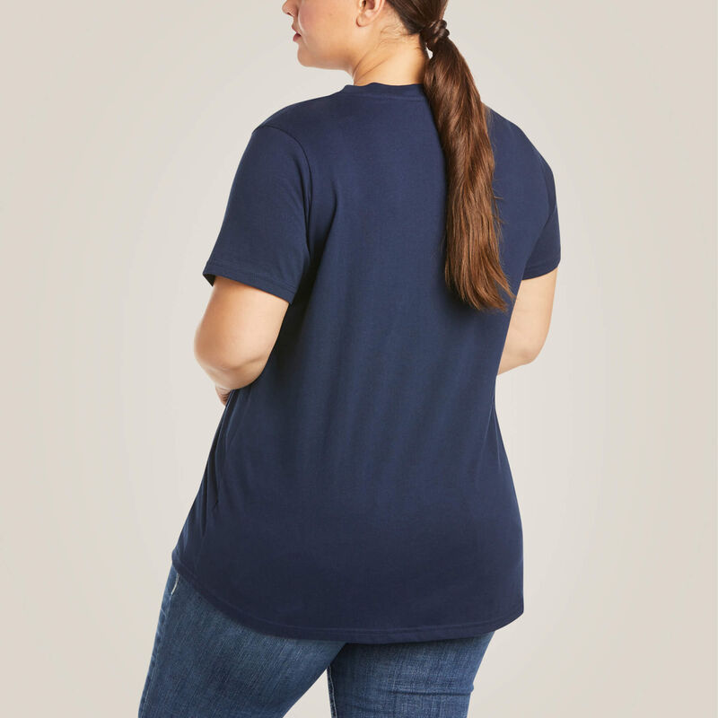 Rebar Cotton Strong V-Neck T-Shirt Back Plus