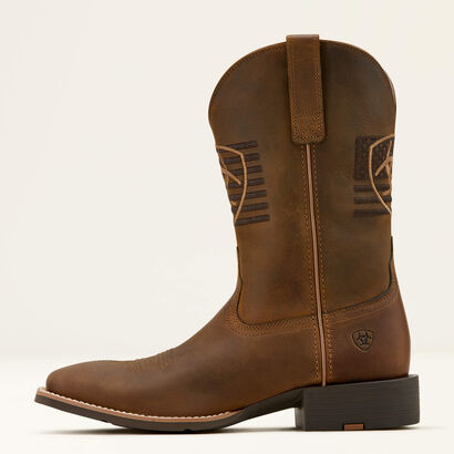 Sport Freedom Wide Square Toe Cowboy Boot Side
