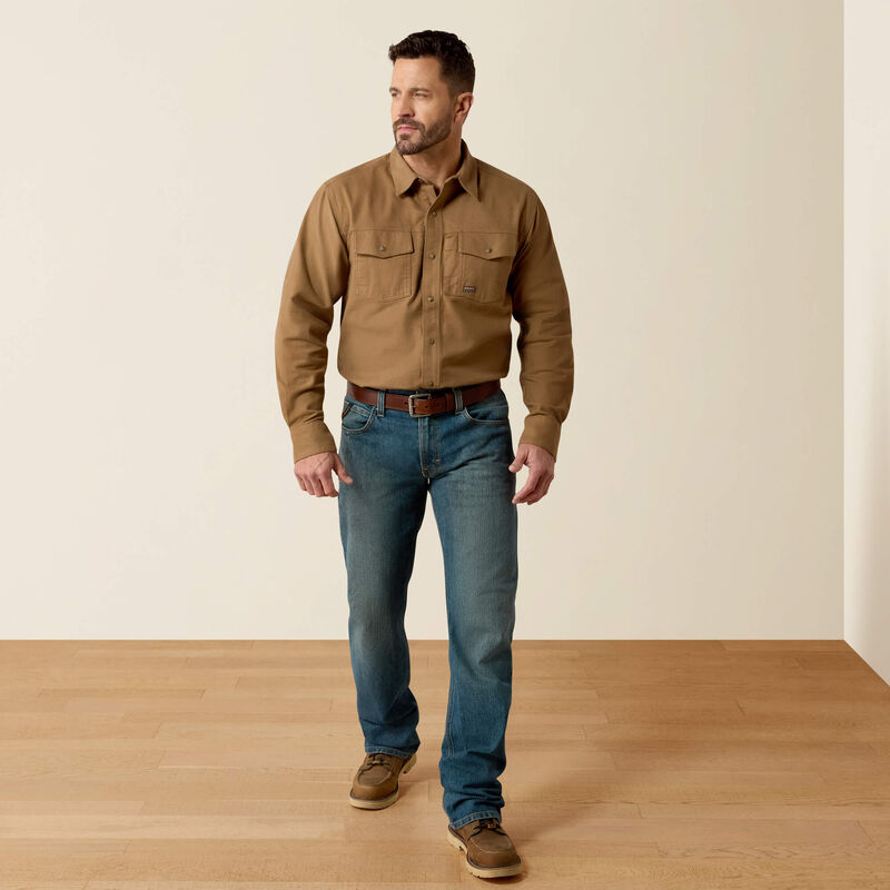 Rebar Flannel Twill Snap Work Shirt Full