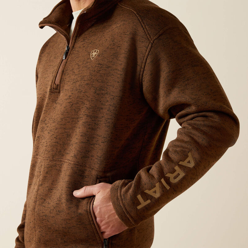 Caldwell Logo 1/4 Zip Sweater 01