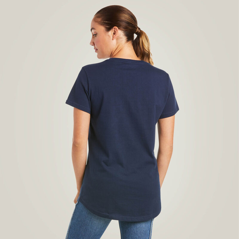 Rebar Cotton Strong V-Neck T-Shirt Back