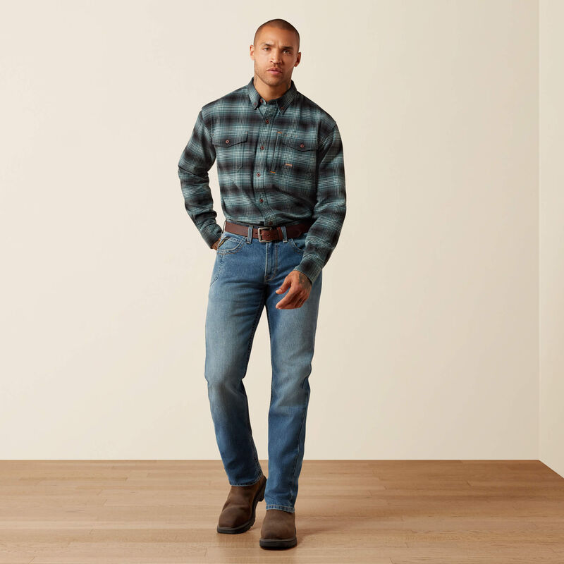 Rebar M2 Traditional Relaxed Rail DuraStretch Boot Cut Jeans Full