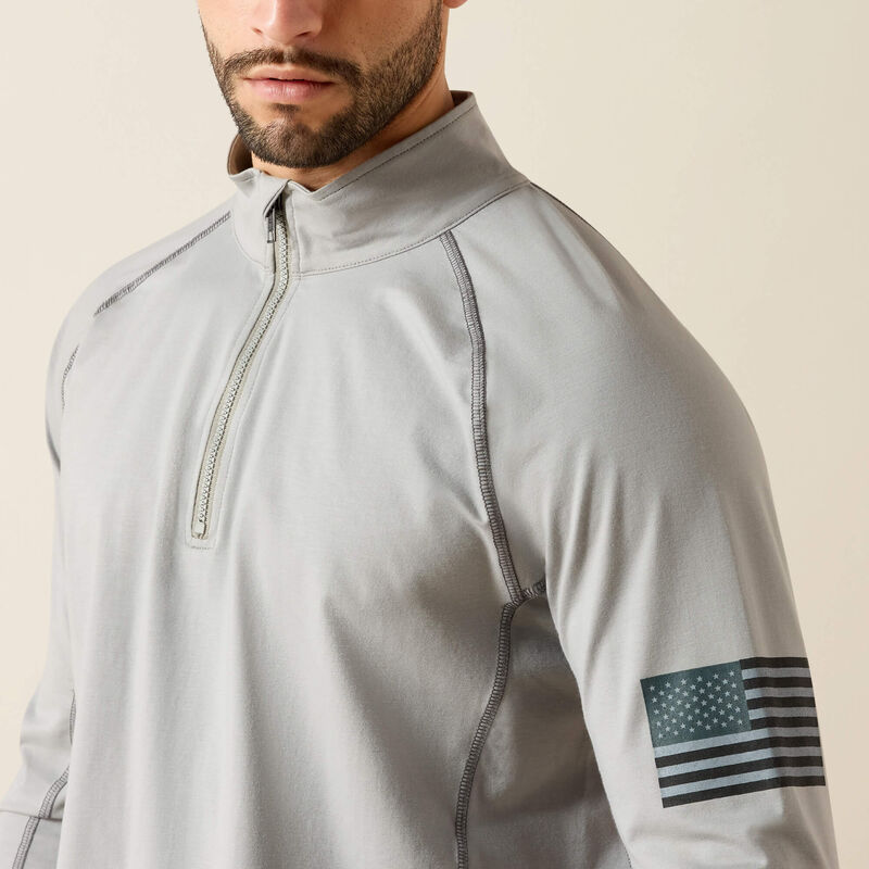 FR Combat Stretch Patriot 1/4 Zip Work Shirt 01