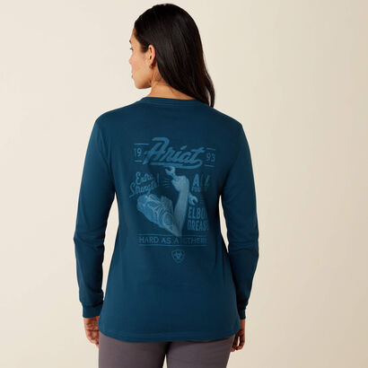 Rebar Cotton Strong Vintage Mother Long Sleeve T-Shirt Front