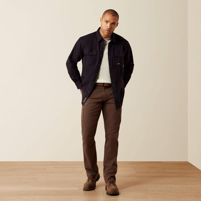 Rebar Flannel Twill Snap Work Shirt Full