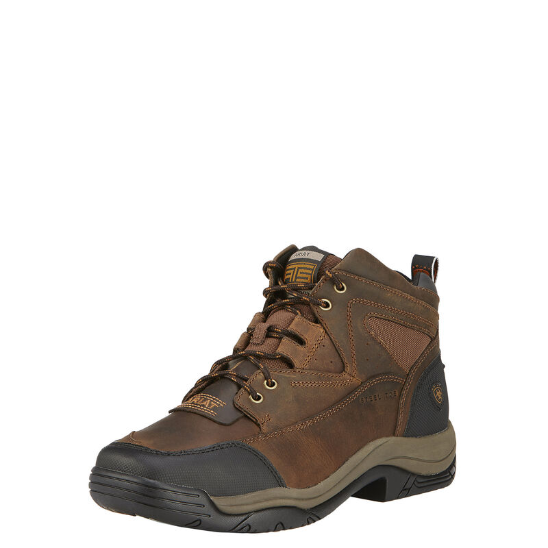 Terrain Wide Square Toe Steel Toe Work Boot 3-4 Front
