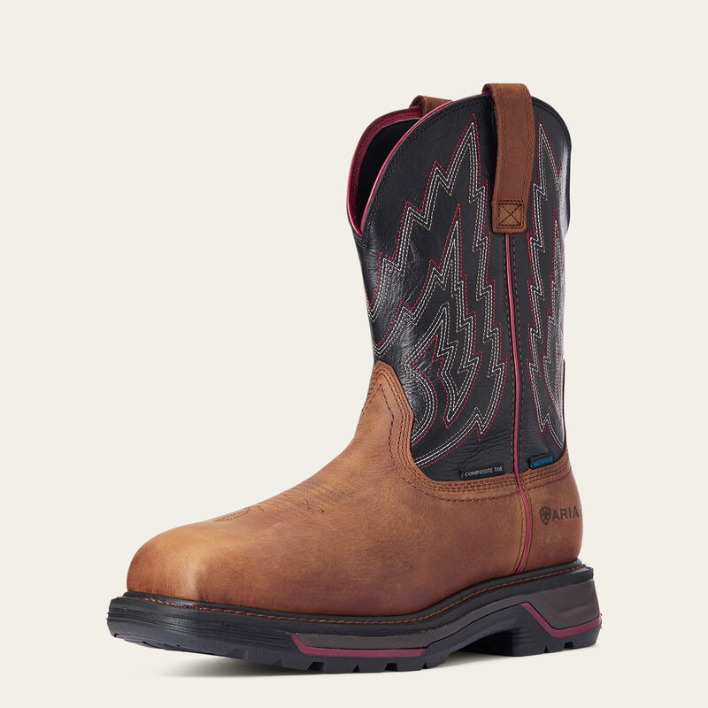 Big Rig Waterproof Composite Toe Work Boot 3-4 Front