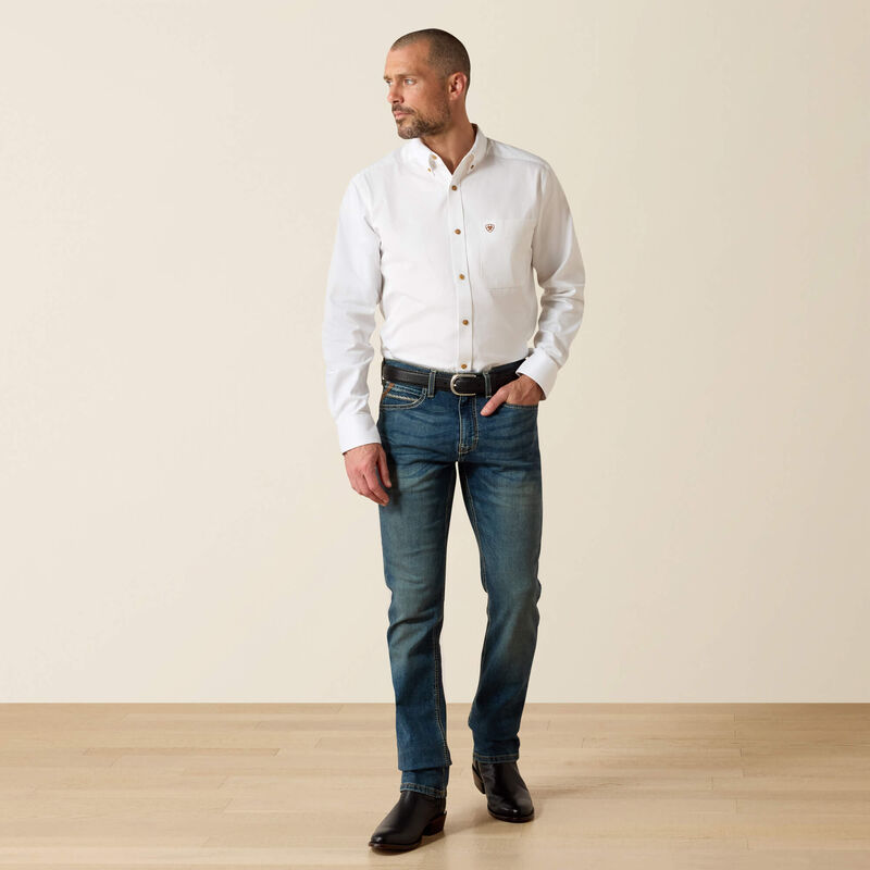 Solid Twill Fitted Shirt Full