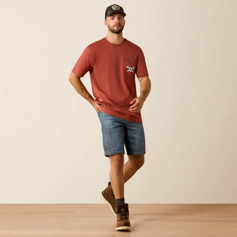 Rebar Cotton Strong Bolt Skull T-Shirt Full