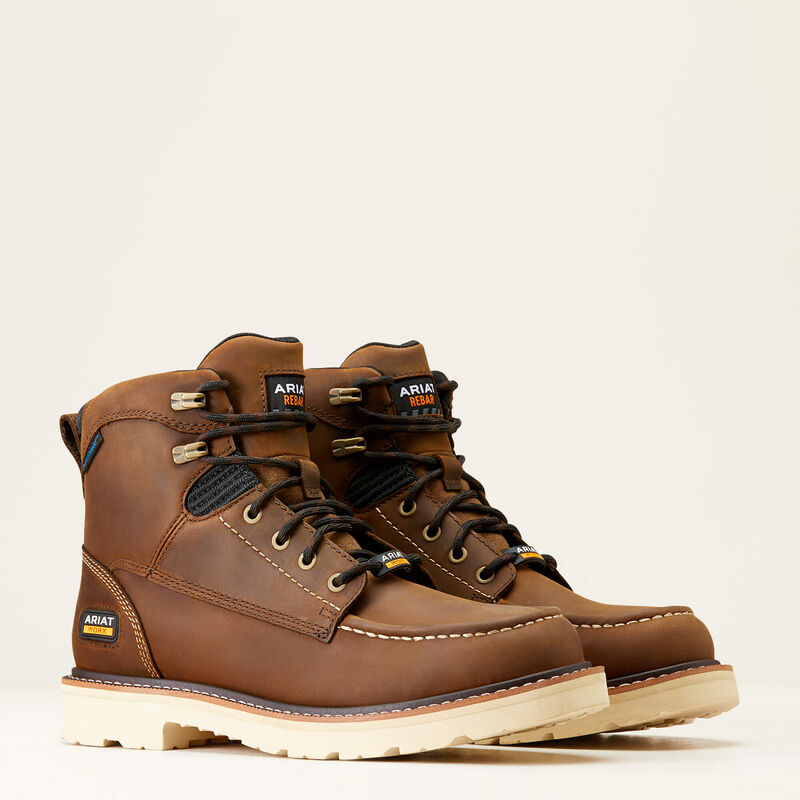 Rebar Lift 6" Waterproof Work Boot Pair