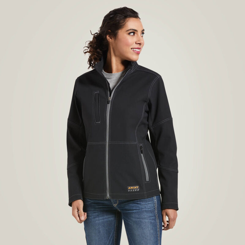 Rebar Stretch Canvas Softshell Jacket Front