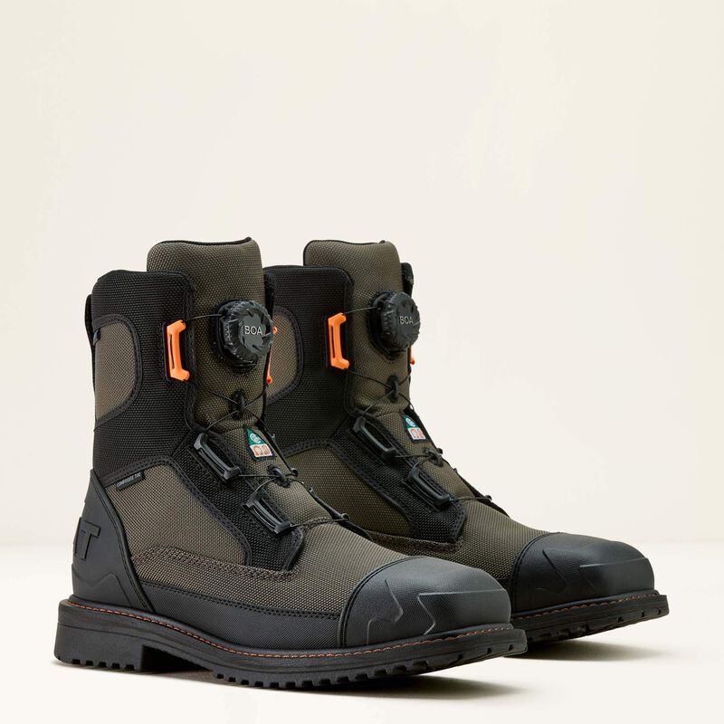 RigTEK Wildcat BOA 8" CSA Waterproof Wide Square Toe Composite Toe Work Boot Pair