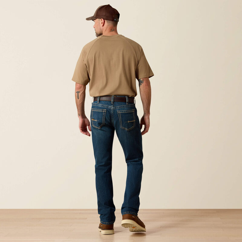 Rebar M7 DuraStretch Edge Stackable Straight Leg Jean Back