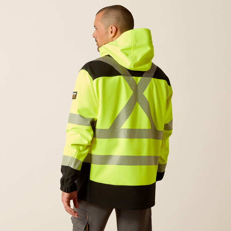 Rebar Hi-Vis Softshell Jacket Back