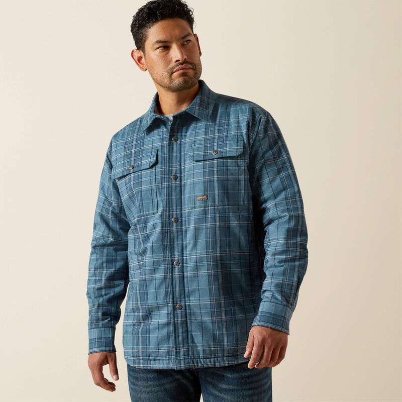 Rebar Flannel Insulated Shirt Jacket Front