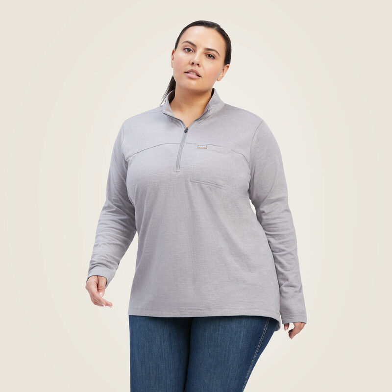 Rebar Foundation 1/4 Zip Shirt Front Plus